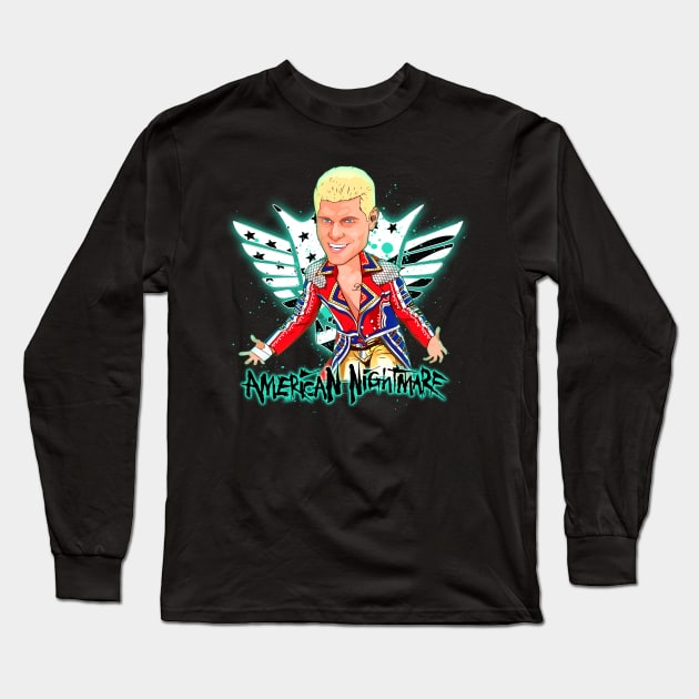 Cody American Nightmare Long Sleeve T-Shirt by portraiteam